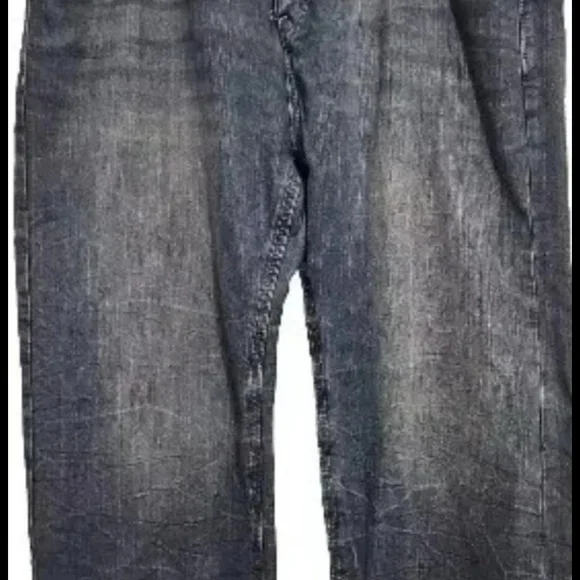 Enyce Jeans W48X33L Men Blk VTG Punk Wide Leg Grunge GothicNormcore Y2k[2E]